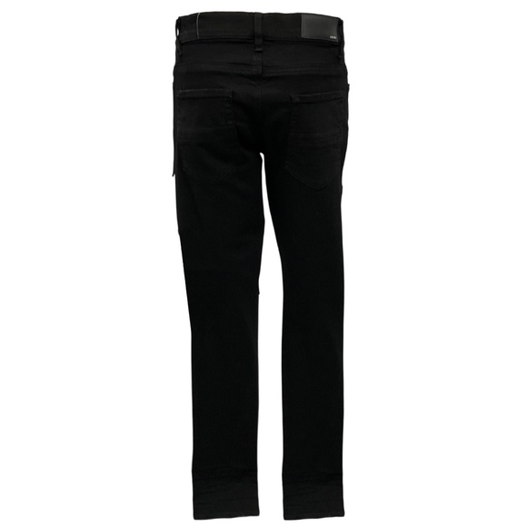 AMIRI BLACK DISTRESSED DENIM CRYSTAL DESTROY SKINNY JEANS - Picture 3 of 6